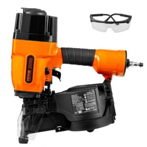 Clavadora neumática para marcos de bobinas VEVOR MCN90, clavadora neumática para marcos de bobinas de 1-3/4" a 3-1/2" con ajuste de profundidad sin herramientas, clavadora neumática de bobinas de 90-120 PSI para marcos, pisos de pared y ensamblaje de paredes