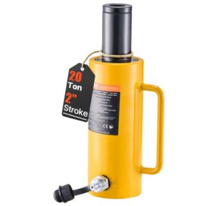 VEVOR Gato Hidráulico Carretilla 20 T, Gato Hidráulico para Coche Carrera de Ariete 100 mm, Gato Hidraulico BotellaAltura 202 + 12 mm, Gato Hidráulico Chapista 9 kg