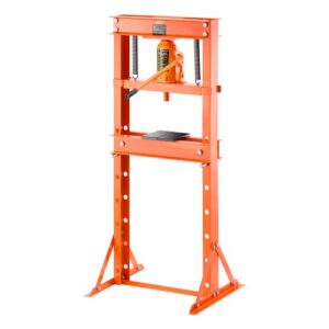 VEVOR Prensa Hidráulica de Taller, con Marco en H de 20 T con Placa de Prensa y Soporte Triangular, para Piso de Garaje Estable con Válvula de Alivio, para Doblar, Enderezar, 682 x 595 x 1496 mm