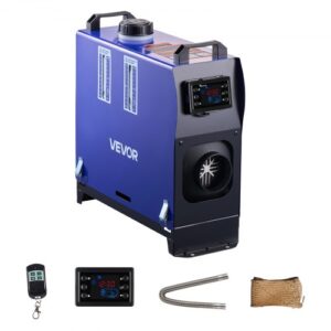 VEVOR Calentador Diésel de 5-8KW, Todo en Uno, Portátil, con Control Remoto y Pantalla LCD, Calentamiento Rápido y Bajo Nivel de Ruido, 5 L, para Furgonetas, Autocaravanas, Caravanas y Camiones