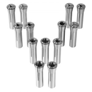 VEVOR R8 Portabrocas de Precisión 13PCS 1/8"-7/8" 3,2-22,2 mm Acero de Aleación 45# TIR 0,0012"/30?m con 13 Cajas de Almacenamiento Etiquetadas, para Fresadoras, Perforadoras, Centros de mecanizado