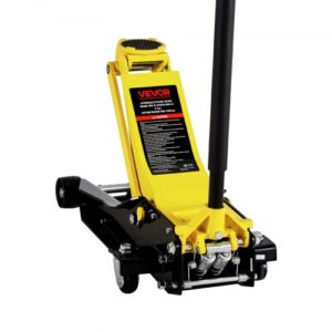 VEVOR Gato Hidráulico de Perfil Bajo para Vehículos Deportivos Multiusos, Capacidad de 4 T, con Carretilla de Acero y Bomba de Acción Rápida de Doble Pistón, Rango de Elevación de 100 a 545 mm