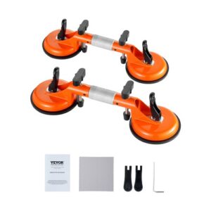 VEVOR 2 PCS Herramientas para Unir Juntas de Granito con Ventosas de 125 mm Ajustable a 180° Succión Vertical de 50 kg, Herramienta para Instalar en Encimeras de Baldosas, Piedra y Losas de Mármol