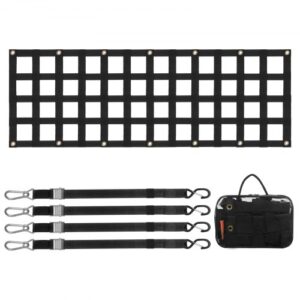 VEVOR Red para Portón Trasero 152,5x47cm Red de Carga Resistente para Caja de Camioneta con 4 Correas Telescópicas Ajustables Extensible y Duradera Adecuada para Camionetas, Camiones, Remolques, SUV
