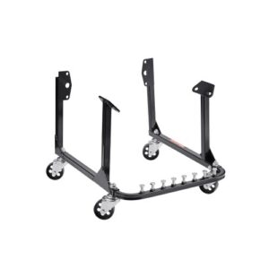 VEVOR Plataforma Elevadora Capacidad de Carga de 340 kg Soporte de Motor de Acero Resistente Forma U con 4 Ruedas Giratorias y 4 Posiciones de Gancho Apto para Motores BB-CHEVY y SB-CHEVY GEN-1