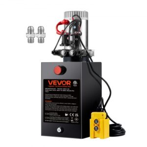 VEVOR Bomba Hidráulica DC 12 V 14 L Unidad Hidráulica de Doble Acción Flujo de Aceite 3,44 L/min Presión Máxima de Descarga 22 MPa para Volquete, Plataforma Elevadora, Remolque, Elevación y Descarga