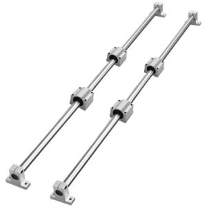 VEVOR Juego de Rieles de Guía Lineal SFC20, 2 Rieles de Guía 1200 mm, 4 Bloques Deslizantes SC20, 4 Soportes de Riel, Rieles Lineales y Kit de Rodamientos para Máquinas Automatizadas CNC, Bricolaje