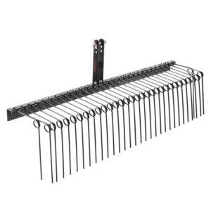 VEVOR Rastrillo de Remolque detrás de Paisaje Rastrillo de Remolque de 1830 mm con 32 Púas Rastrillo de Césped de 3 Puntos con Accesorios para Tractor Rastrillo de Paisaje para Jardín, Granja, Césped