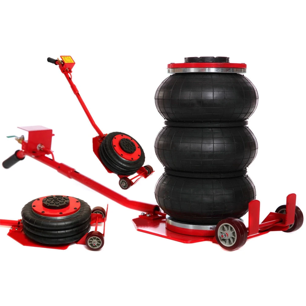 Gato Neumático Elevador 3 Toneladas Triple Bolsa De Aire Inflable Elevación De Coches Heavy Duty