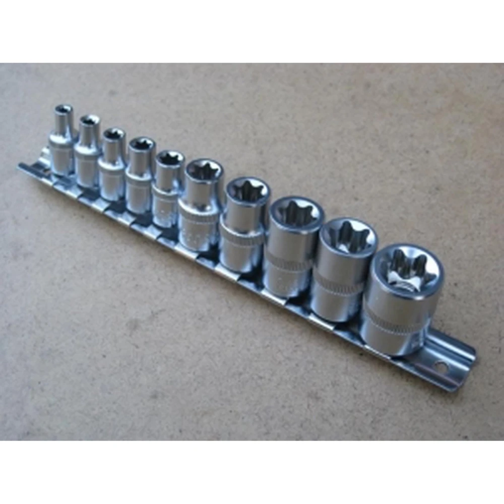 10 Pc Set Torx Estrella Hembra Conectores 1/4