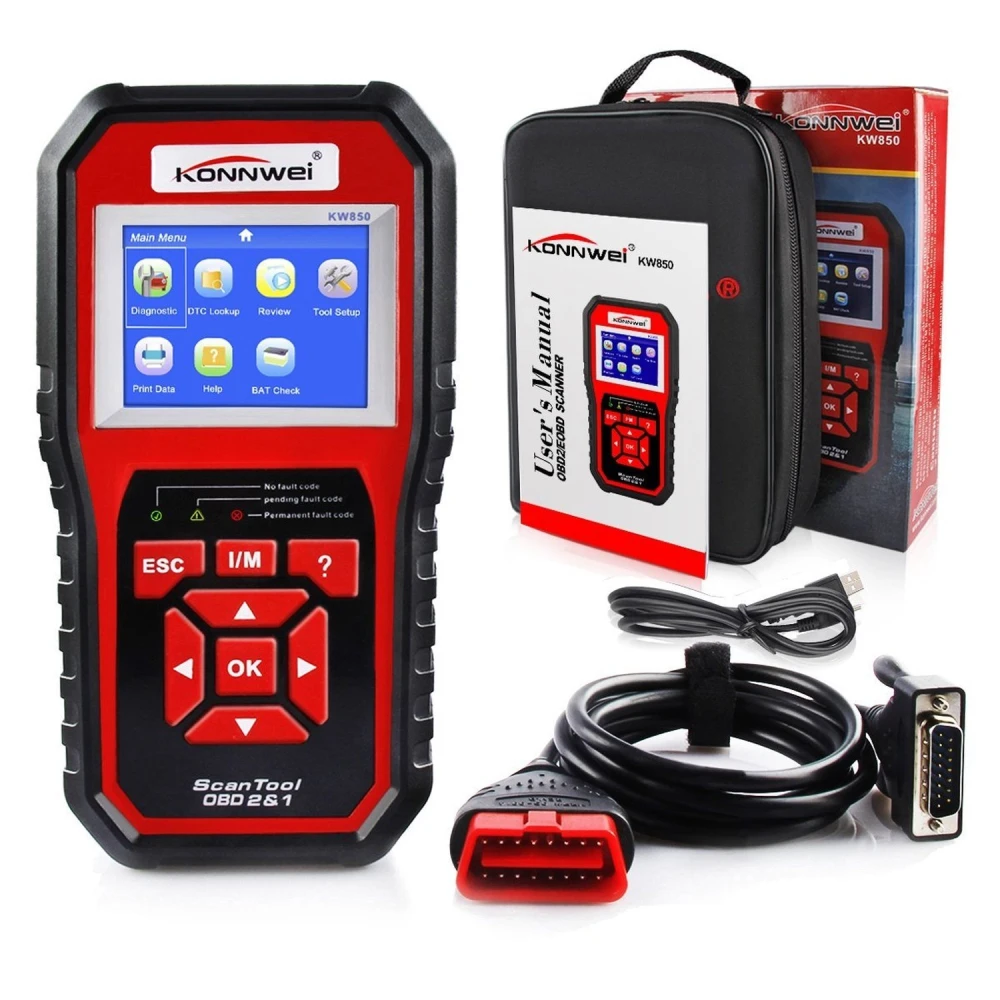 Kw850 Obd2 Obdii Scanner Car Code Reader Data Tester Scan Diagnostic Tool