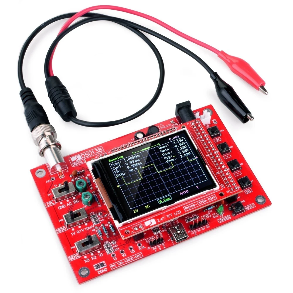 Osciloscopio Digital Dso138 2.4' Tft Digital (1Msps ) Ensamblado + Sonda