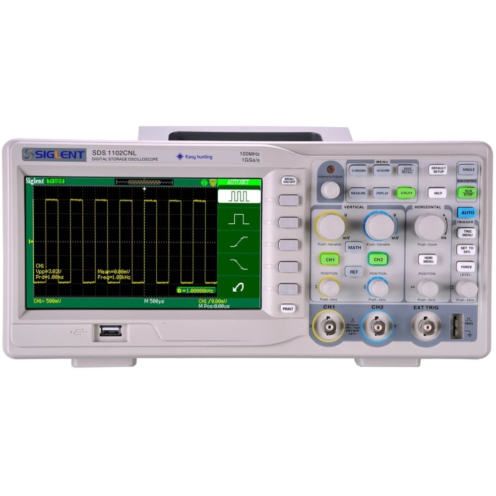 Osciloscopio Digital Siglent Sds1102cnl 100mhz 7