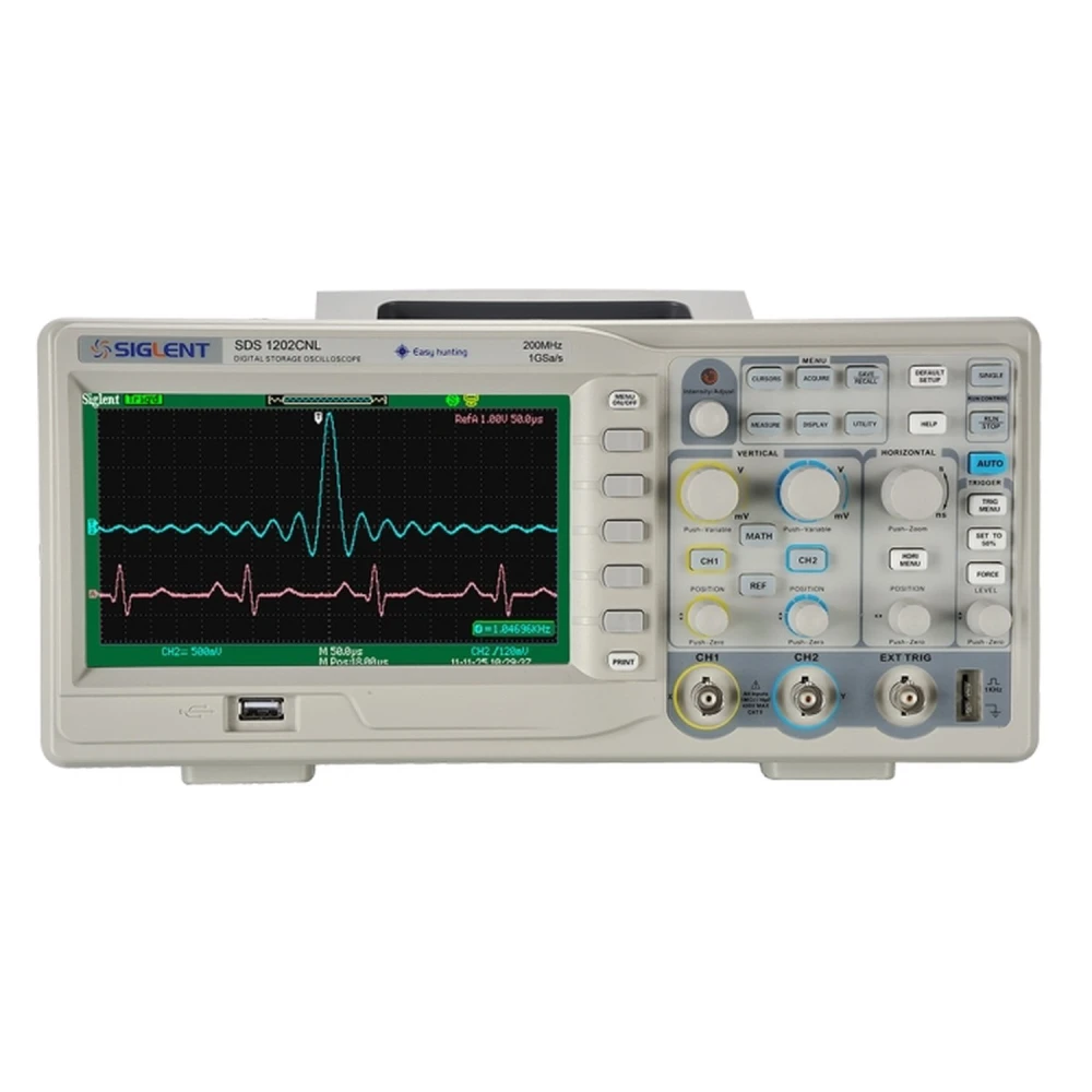 Osciloscopio Digital Siglent Sds1202cnl+ 200mhz 7
