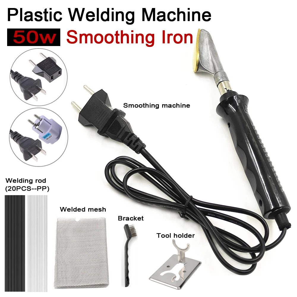 Soldador Plancha alisadora para reparación de parachoques de coche, 220v, 50w, grapadora caliente, máquina de soldadura de plástico alisado plasticos