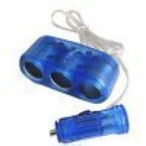 Adaptador Mechero Coche Triple - 3 en 1 Ladrón Mechero Azul