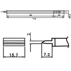Aoyue LF-1401 punta soldador con resistencia incluida para estaciones de soldadura