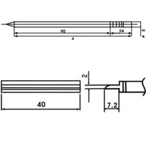 Aoyue LF-1402 Punta soldador con resistencia incluida para estaciones de soldadura