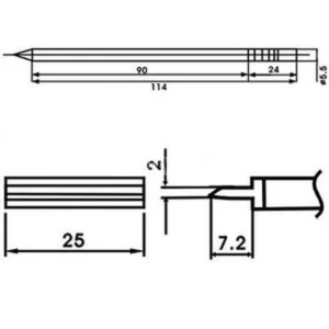 Aoyue LF-1403 punta soldador con resistencia incluida para estaciones de soldadura
