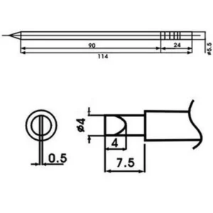 Aoyue LF-4D Punta soldador con resistencia incluida para estaciones de soldadura
