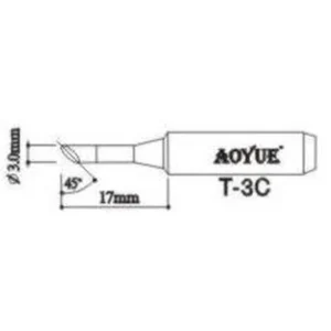 Aoyue T3c Repuesto Punta Soldador para Estaciones de Soldadura