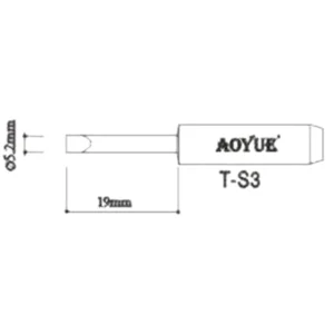 Aoyue TS3 repuesto punta soldador para estaciones de soldadura