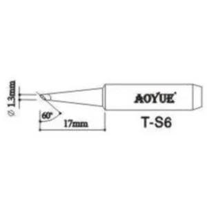 Aoyue TS6 Repuesto Punta Soldador para Estación de Soldadura
