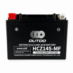Batería Moto AGM 12V 12Ah OUTDO HCZ14S-MF - Compatible Yuasa YTZ14S(-BS) / GTZ14S / ETZ14S