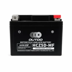 Batería Moto AGM 12V 5Ah OUTDO HCZ5D-MF - Compatible Yuasa YTZ7S-BS / GTZ7S / ETZ5L-BS