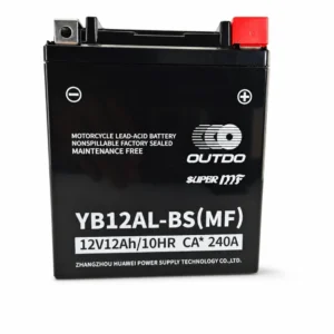Batería Moto AGM 12V 12Ah OUTDO YB12AL-BS(MF) - Compatible Yuasa YB12AL-A2 / GS YB12AL-A2 / 12N12-4A-1 (flooded similar)