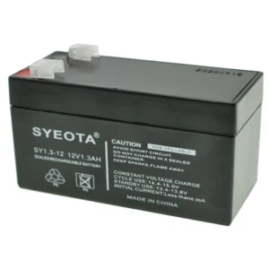 Batería Plomo 12V 1.3Ah Recargable SY1.3-12 para Alarmas, Balanzas y Juguetes