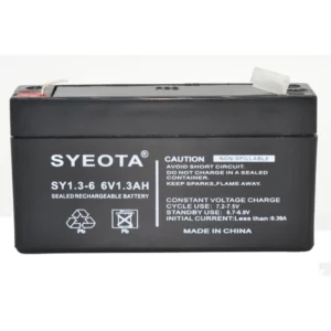 Bateria plomo recargable 6V 1.3Ah para alarmas antirobo e incendio SY6V1.3