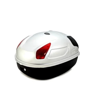 Baúl portacasco bicicleta 17L blanco JZH-818 maleta para 1 casco