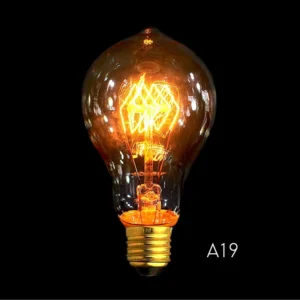 Bombilla filamento Edison vintage E27 40W A19b espiral para decoración industrial