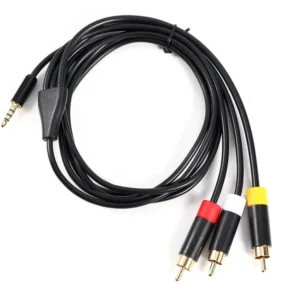 Cable conector 3.5mm a salida AV audio video compatible con videocámaras y DVD