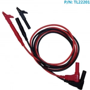 Cable macho banana 4mm con pinza cocodrilo TL22201 rojo y negro de Amass