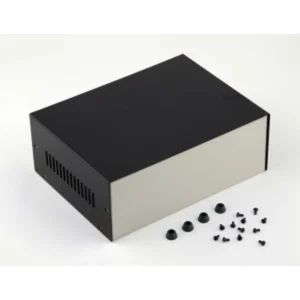 Caja metálica para proyectos 210x155x80mm con ranuras de ventilación
