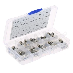Caja Pack fusibles 5x20 - 100 fusibles 10 valores diferentes de 0,2A a 15A