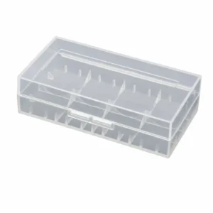 Caja Soporte Portabaterías 2× 20700 21700 Plástico Transparente Almacenamiento