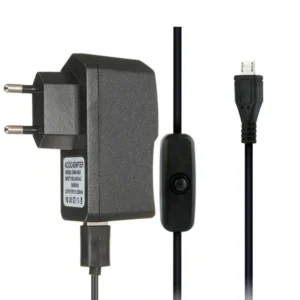 Cargador Micro USB para Raspberry Pi 3 con Cable e Interruptor 5V 2.5A