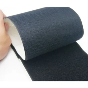 Cinta Velcro adhesiva 80mm negra con adhesivo trasero - 1 metro (pincho y pelo)