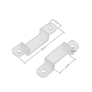 Clip de fijación de silicona transparente para tiras LED 12V