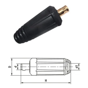 Conector Aereo Macho 10-25 para Cable Soldar Manguera Soldadura 160-200A de Mlink