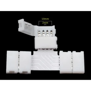 Conector LED Forma T 4 Pin 10mm 5050 RGB para Tiras LED YourLed