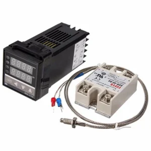 Control temperatura digital Rex C100 con SSR 40A y sonda K Termopar 0-400º
