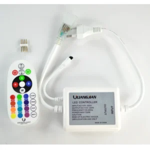 Controlador Tira Led RGB 220v con Dimmer y Control Remoto IR 24 Botones