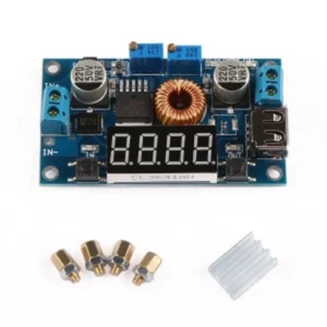 Convertidor DC-DC Regulable 5A 1.25V-32V con Voltímetro y Amperímetro satkit