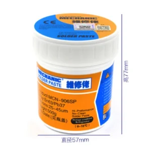 Estaño en pasta para soldar Mechanic MCN-906SP Sn63/Pb37 (10CC - 500GR)