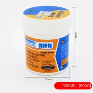 Estaño en pasta sin plomo Mechanic 906SBL 500GR Sn42Bi58 para soldar profesional