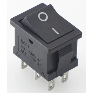 Interruptor basculante KCD1-202 negro de 6 pines para proyectos y repuestos